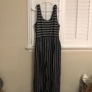 Black and White stripped Jumpsuit